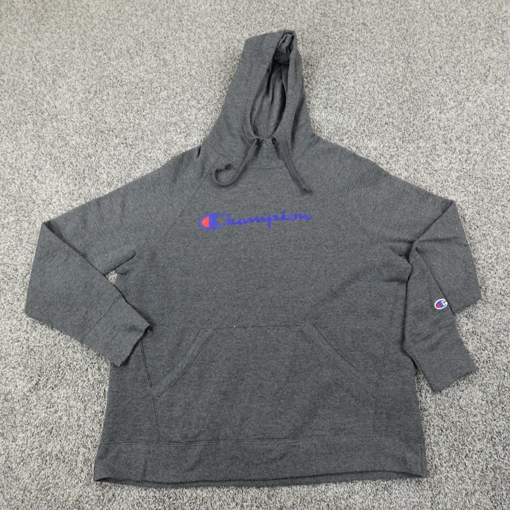 Champion Hoodie Mens XL Gray Outdoor Pullover Sweatshirt Sweater Athletic Active
